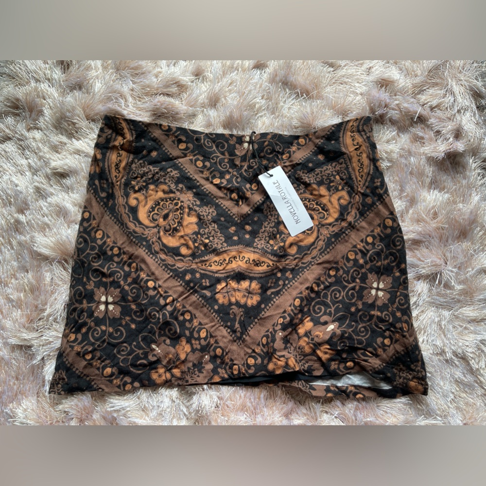 Black + Brown Pattern Skirt